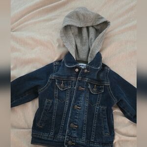 Old Navy Kids Denim Jacket with Gray Hood